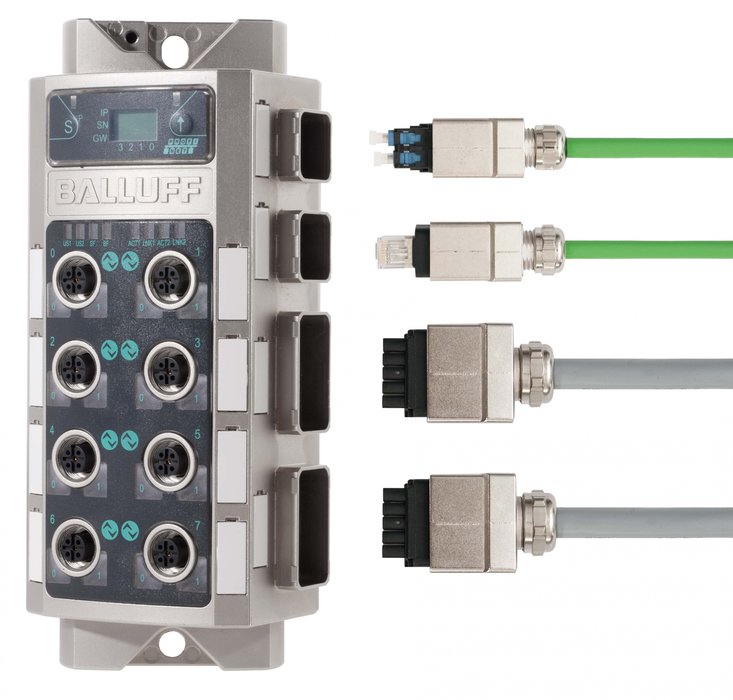 Moduły PROFINET push-pull IO-Link master: transmisja danych przez światłowody lub kable miedziane